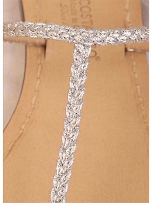 Caprese braid flip-flop sandals Da Costanzo | TTRECCIAARGENTO